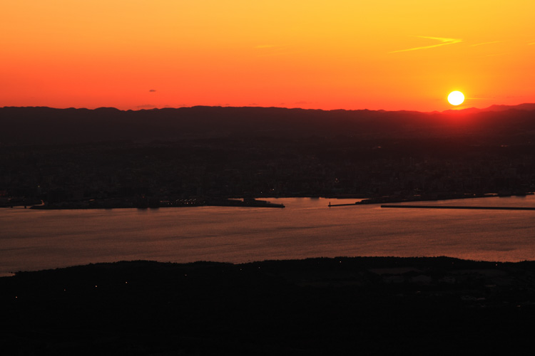 Sunset from Yunohira Observatory