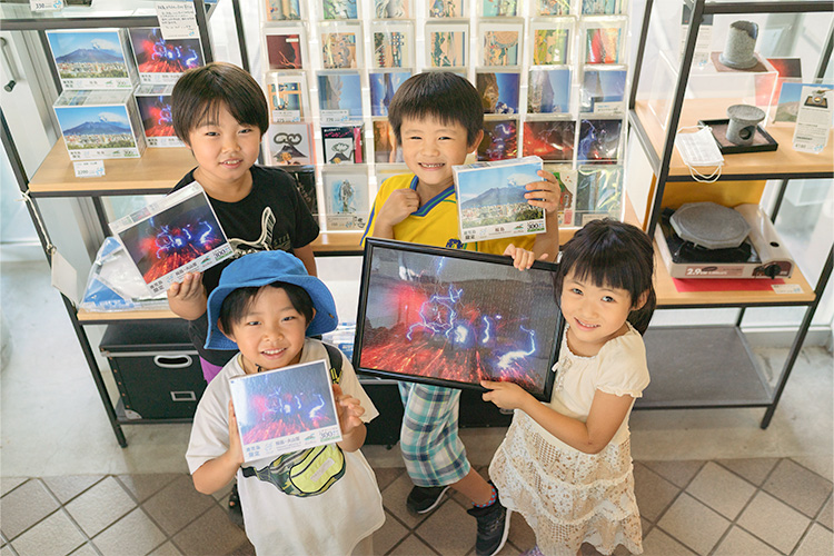 Sakurajima postcards and panels