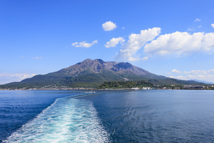 Sakurajima from the ferry