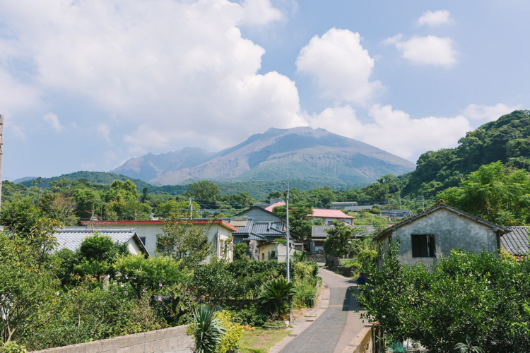 Sakurajima and the townscape